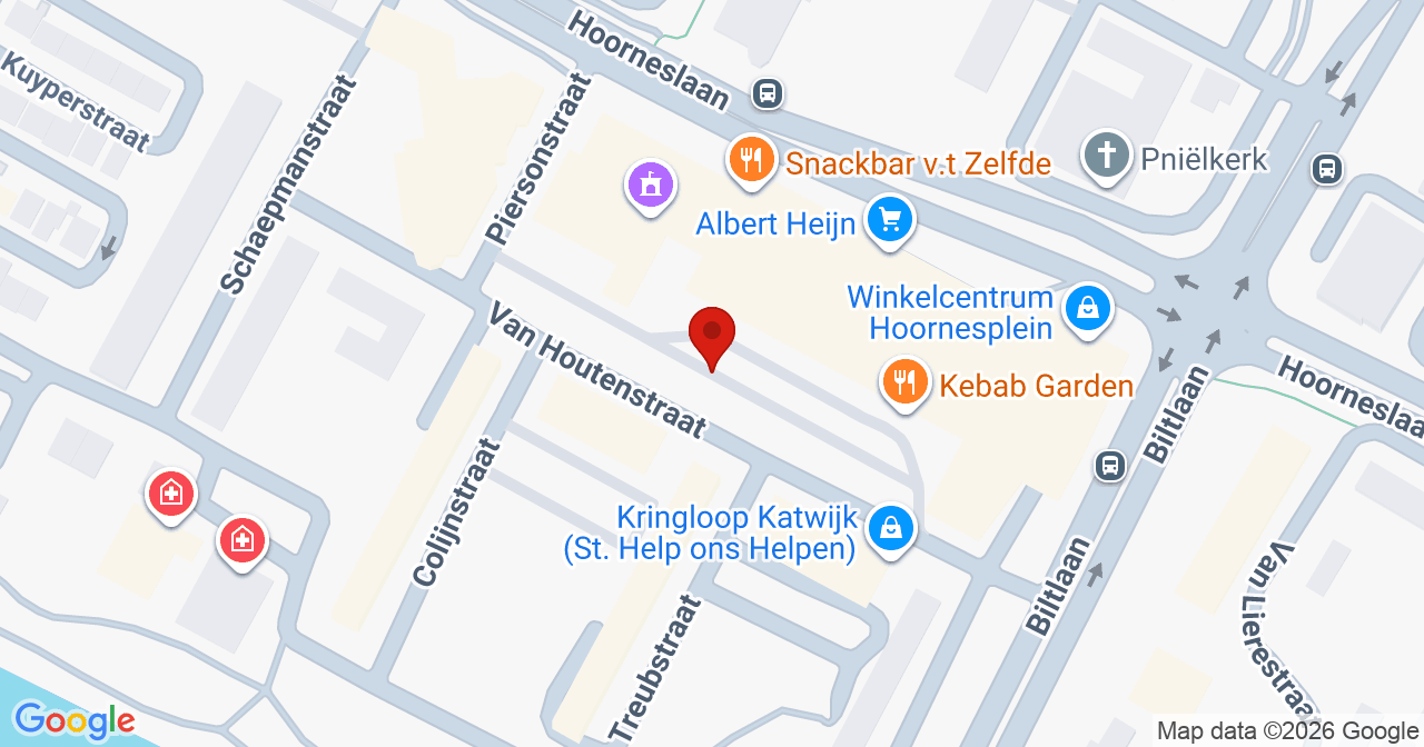 Kaart van het incident in Katwijk met de aanrijroutes van de gealarmeerde eenheden