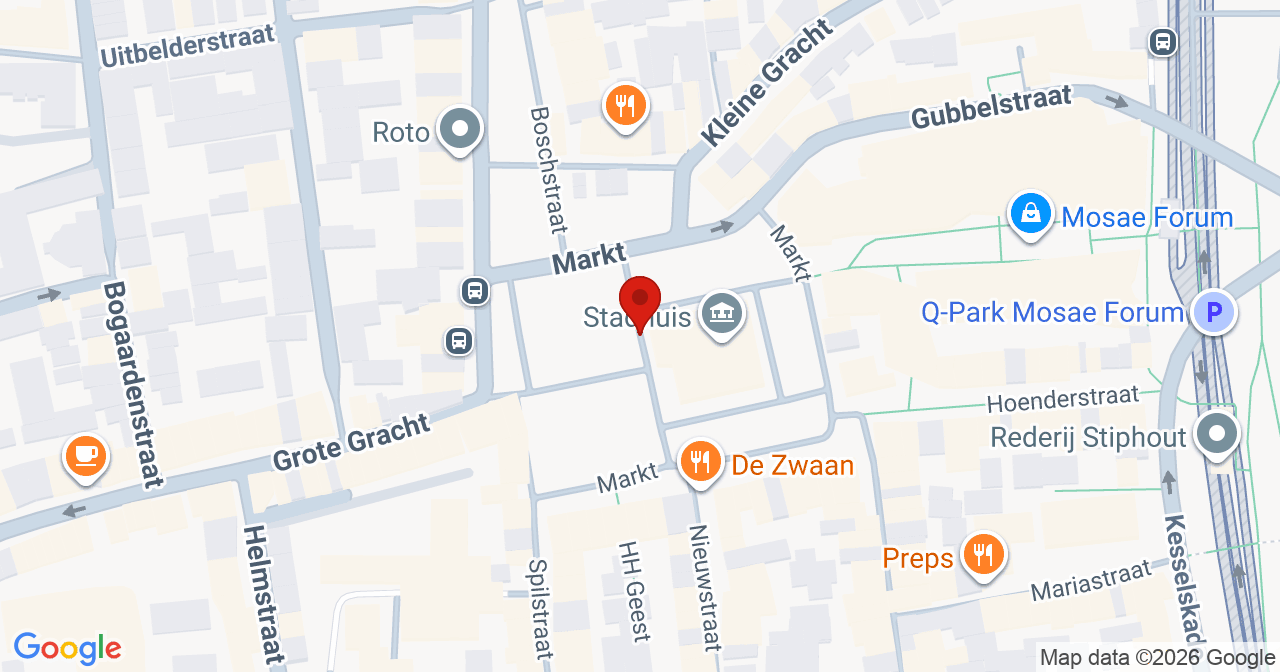 Kaart van het incident in Maastricht met de aanrijroutes van de gealarmeerde eenheden