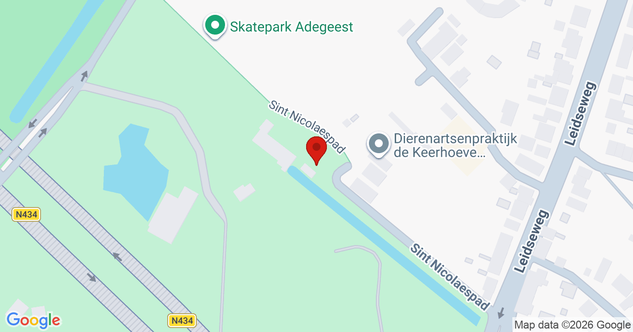 Kaart van het incident in Voorschoten met de aanrijroutes van de gealarmeerde eenheden
