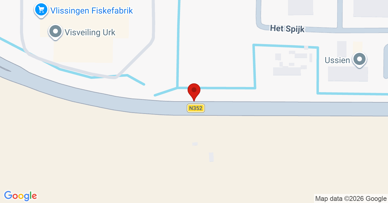 Kaart van het incident in Urk met de aanrijroutes van de gealarmeerde eenheden