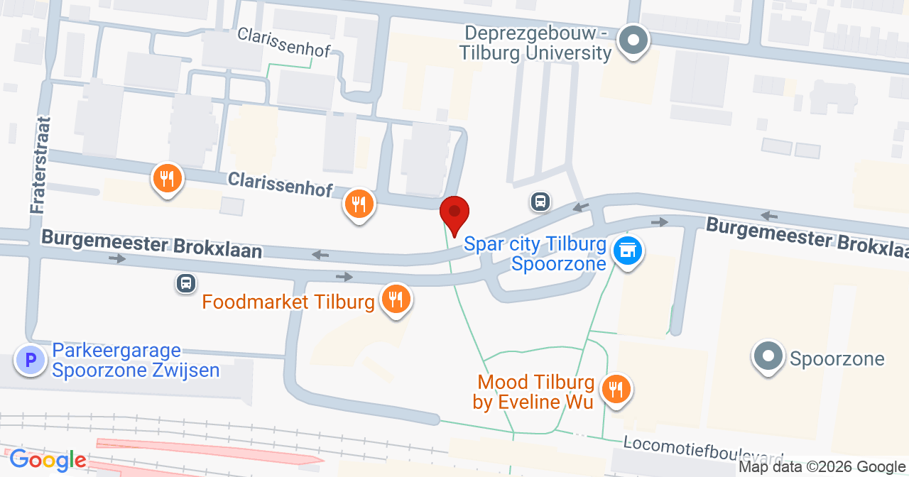 Kaart van het incident in Tilburg met de aanrijroutes van de gealarmeerde eenheden