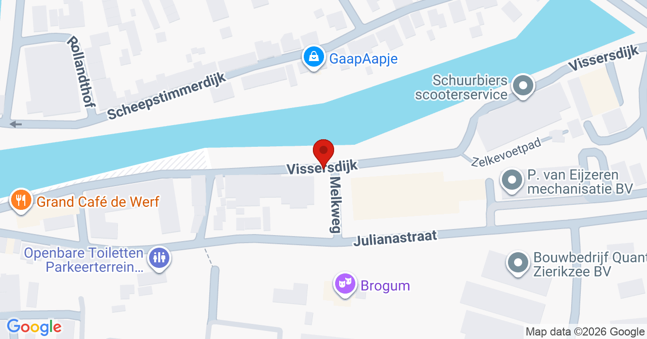 Kaart van het incident in Zierikzee met de aanrijroutes van de gealarmeerde eenheden
