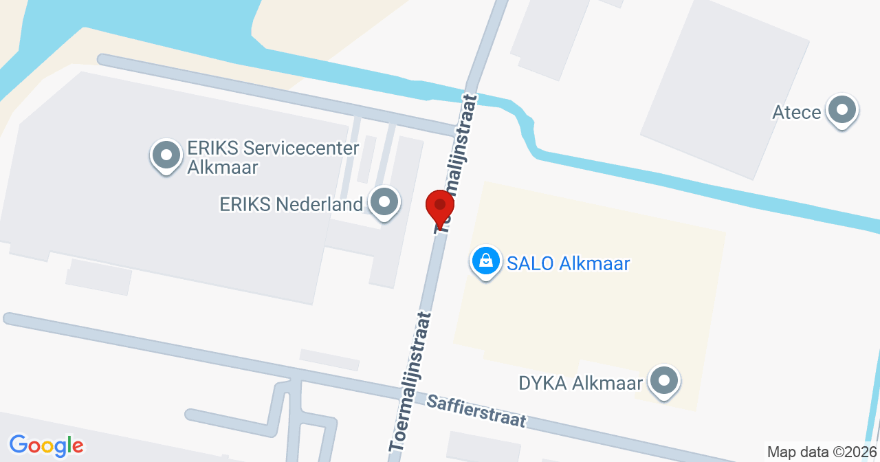 Kaart van het incident in Alkmaar met de aanrijroutes van de gealarmeerde eenheden