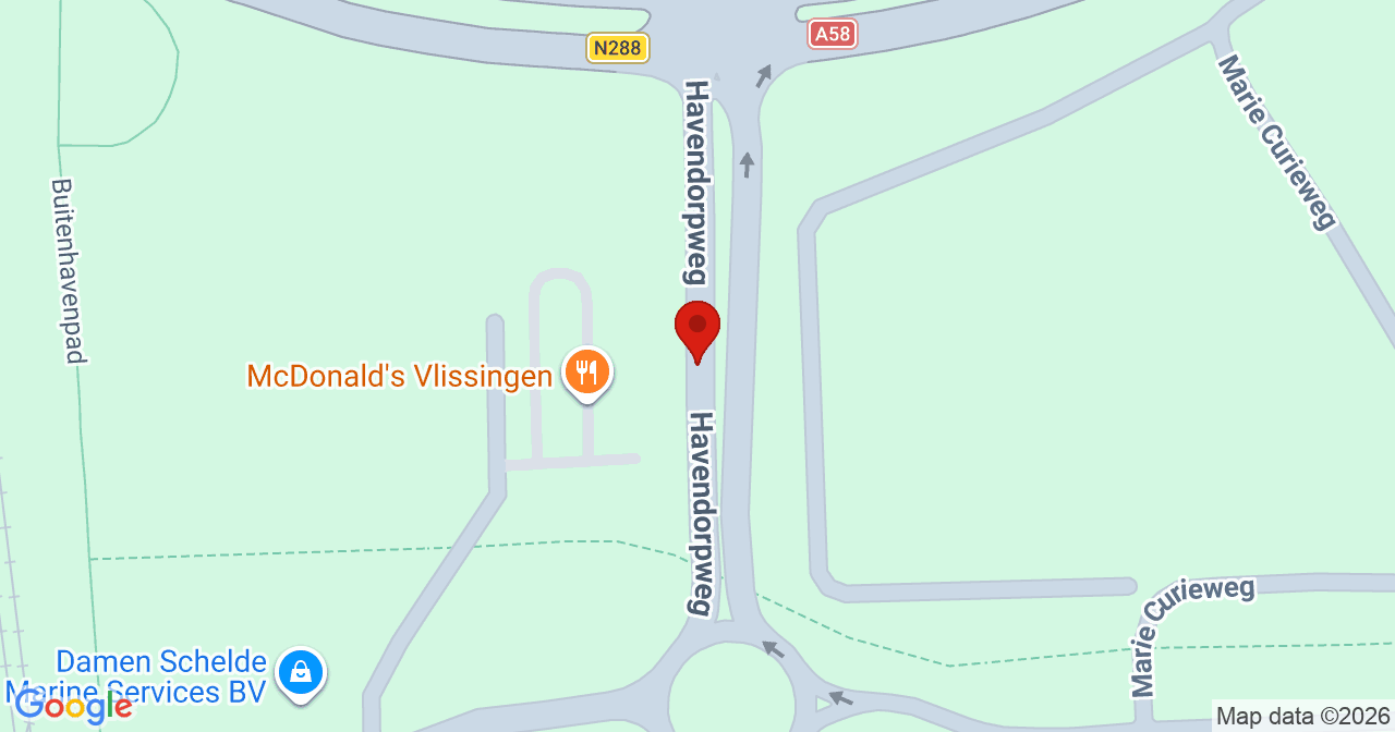 Kaart van het incident in Oost-Souburg met de aanrijroutes van de gealarmeerde eenheden