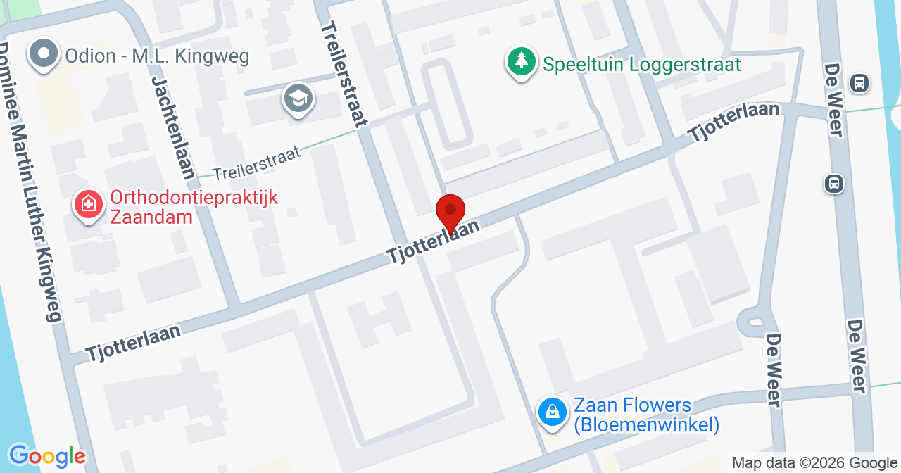 Kaart van het incident in Zaandam met de aanrijroutes van de gealarmeerde eenheden