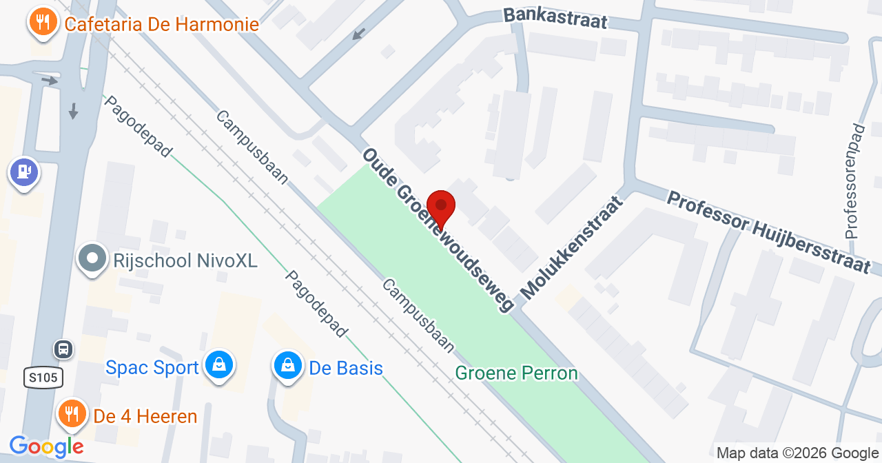 Kaart van het incident in Nijmegen met de aanrijroutes van de gealarmeerde eenheden