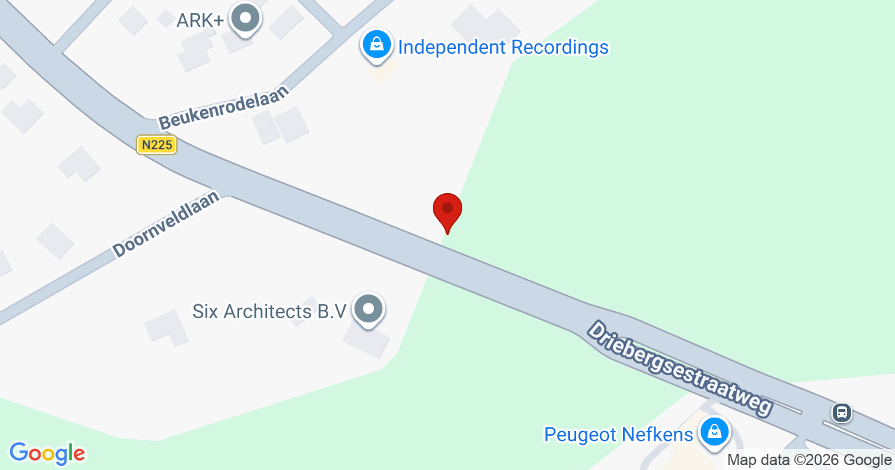 Kaart van het incident in Doorn met de aanrijroutes van de gealarmeerde eenheden