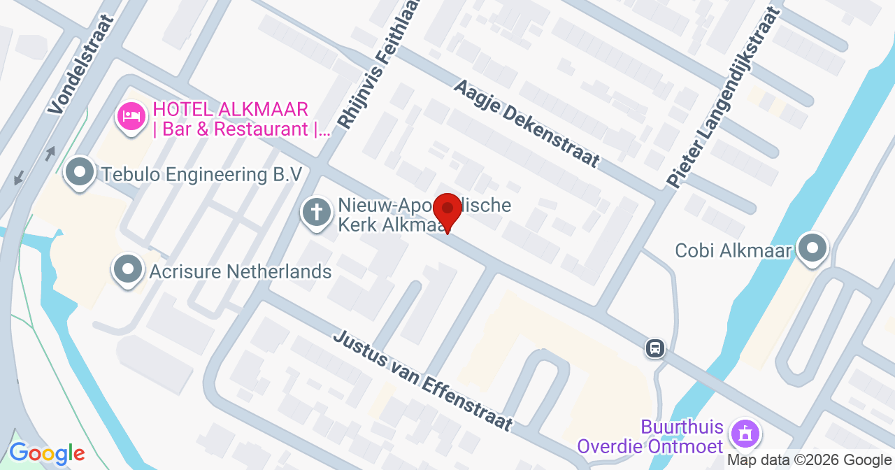 Kaart van het incident in Alkmaar met de aanrijroutes van de gealarmeerde eenheden