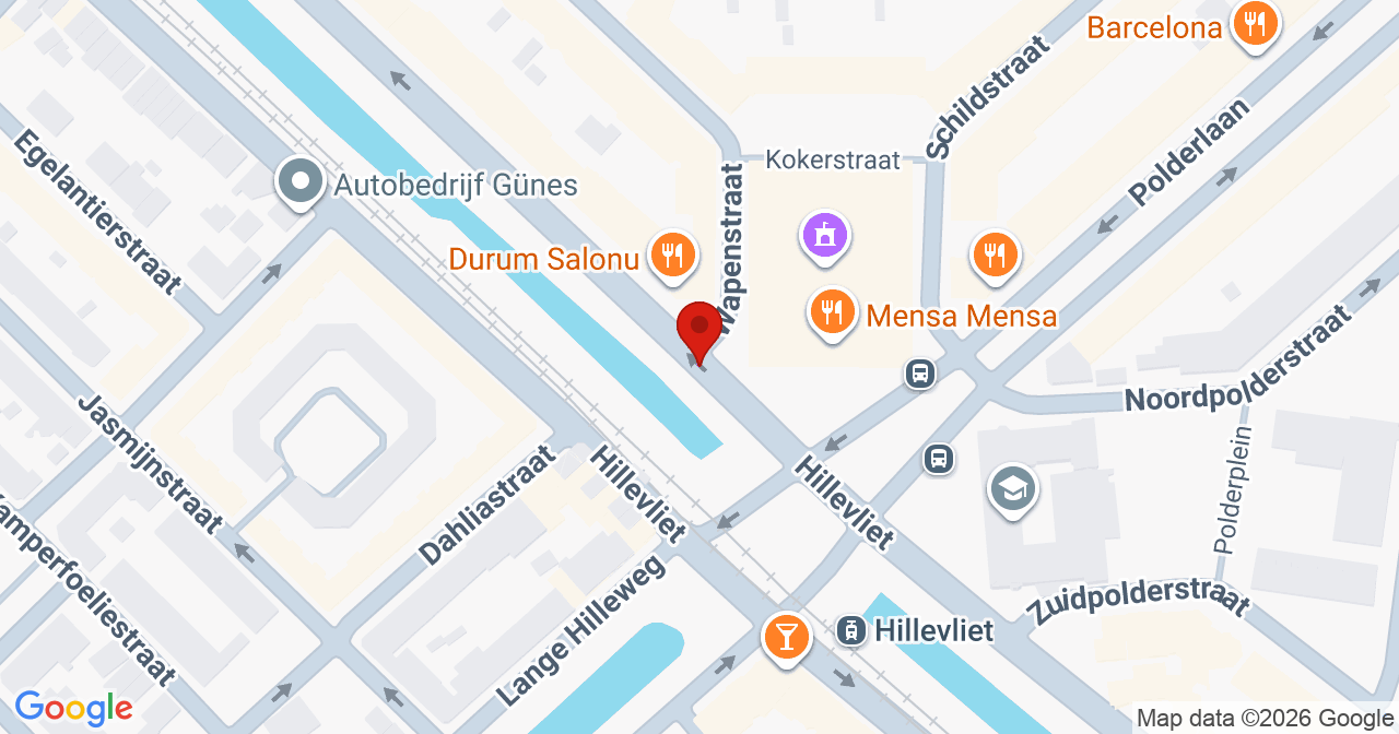 Kaart van het incident in Rotterdam met de aanrijroutes van de gealarmeerde eenheden
