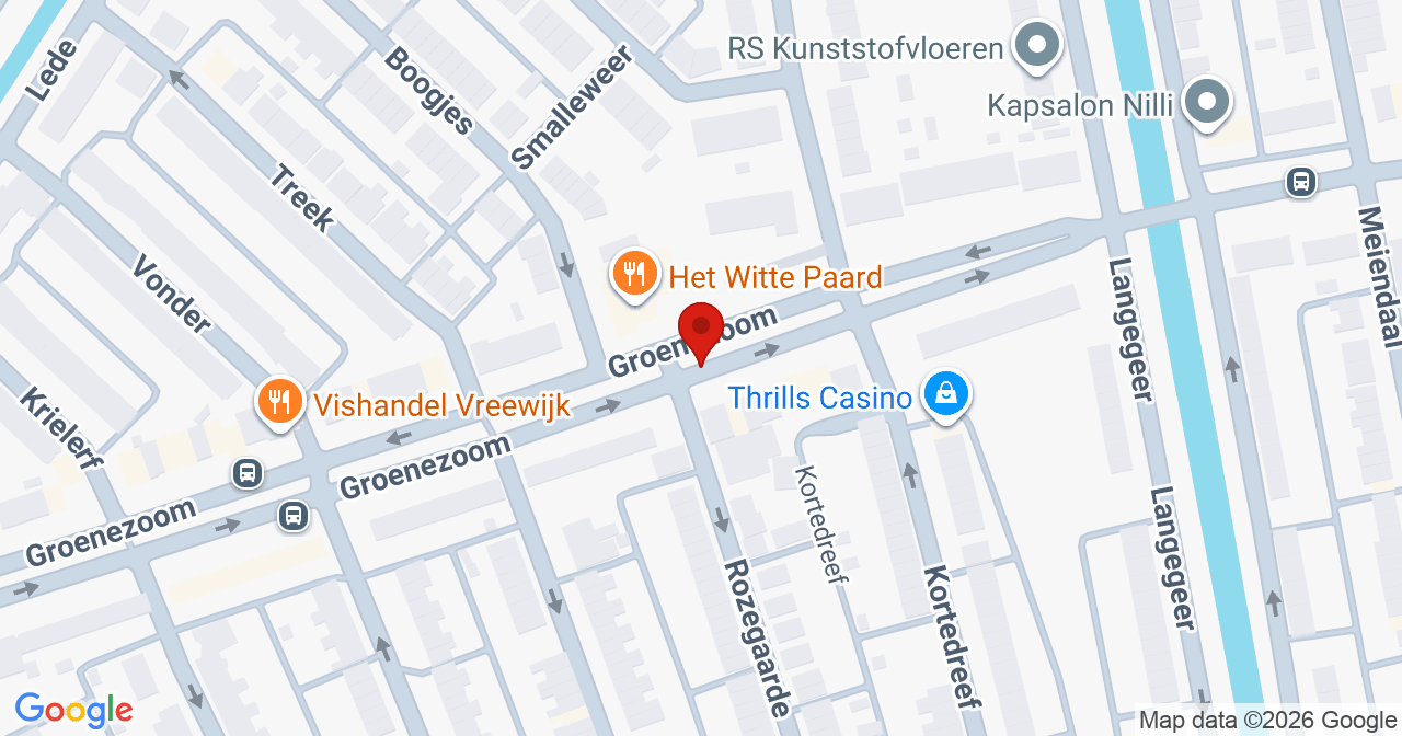 Kaart van het incident in Rotterdam met de aanrijroutes van de gealarmeerde eenheden