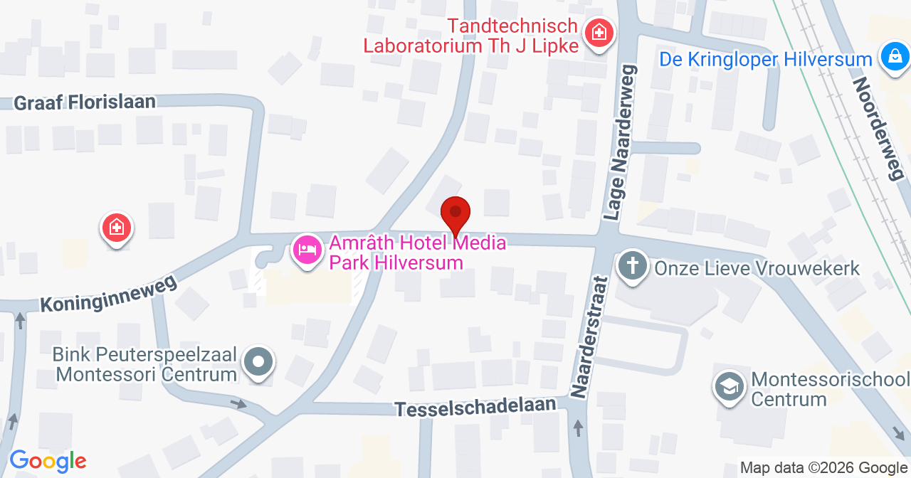 Kaart van het incident in Hilversum met de aanrijroutes van de gealarmeerde eenheden