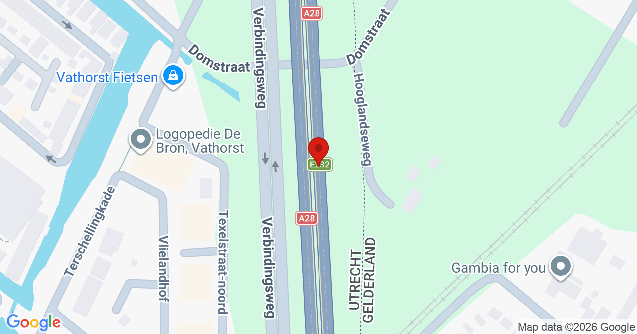 Kaart van het incident in Amersfoort met de aanrijroutes van de gealarmeerde eenheden
