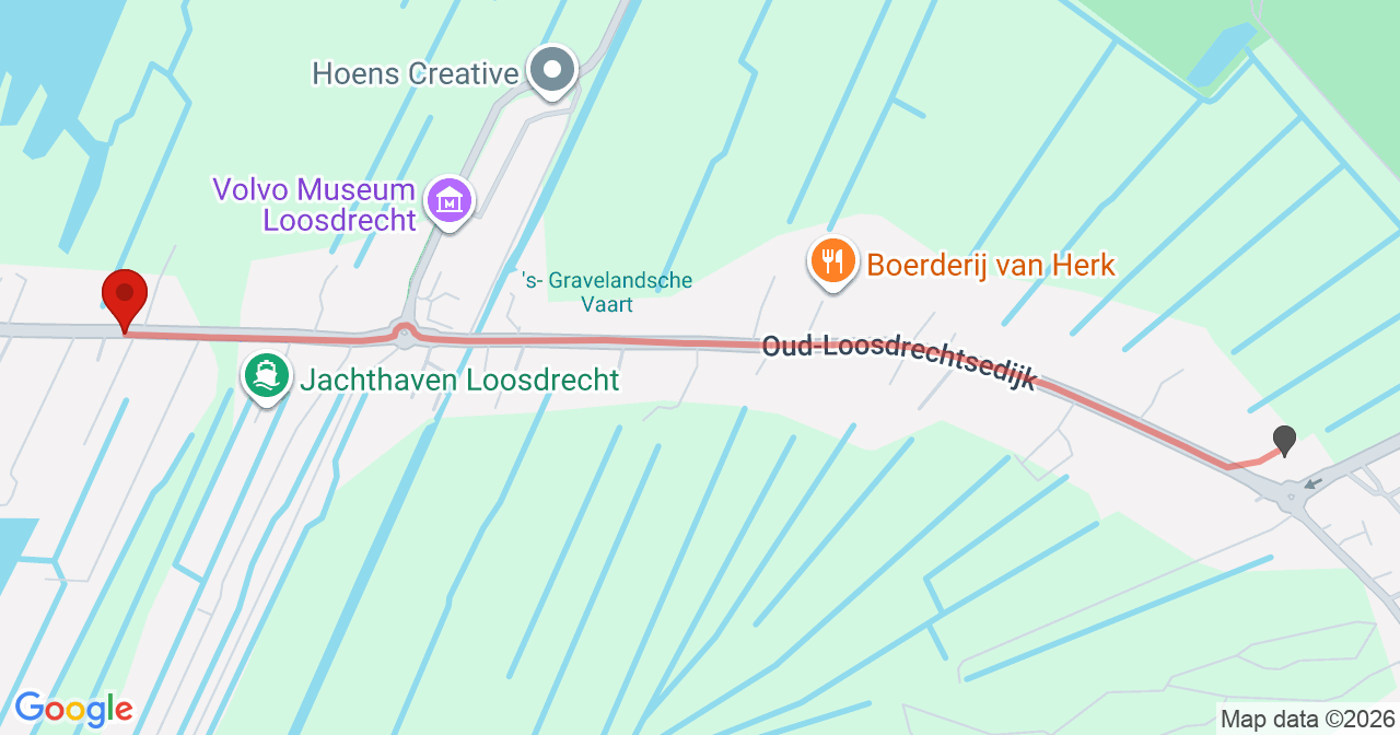 Kaart van het incident in Loosdrecht met de aanrijroutes van de gealarmeerde eenheden