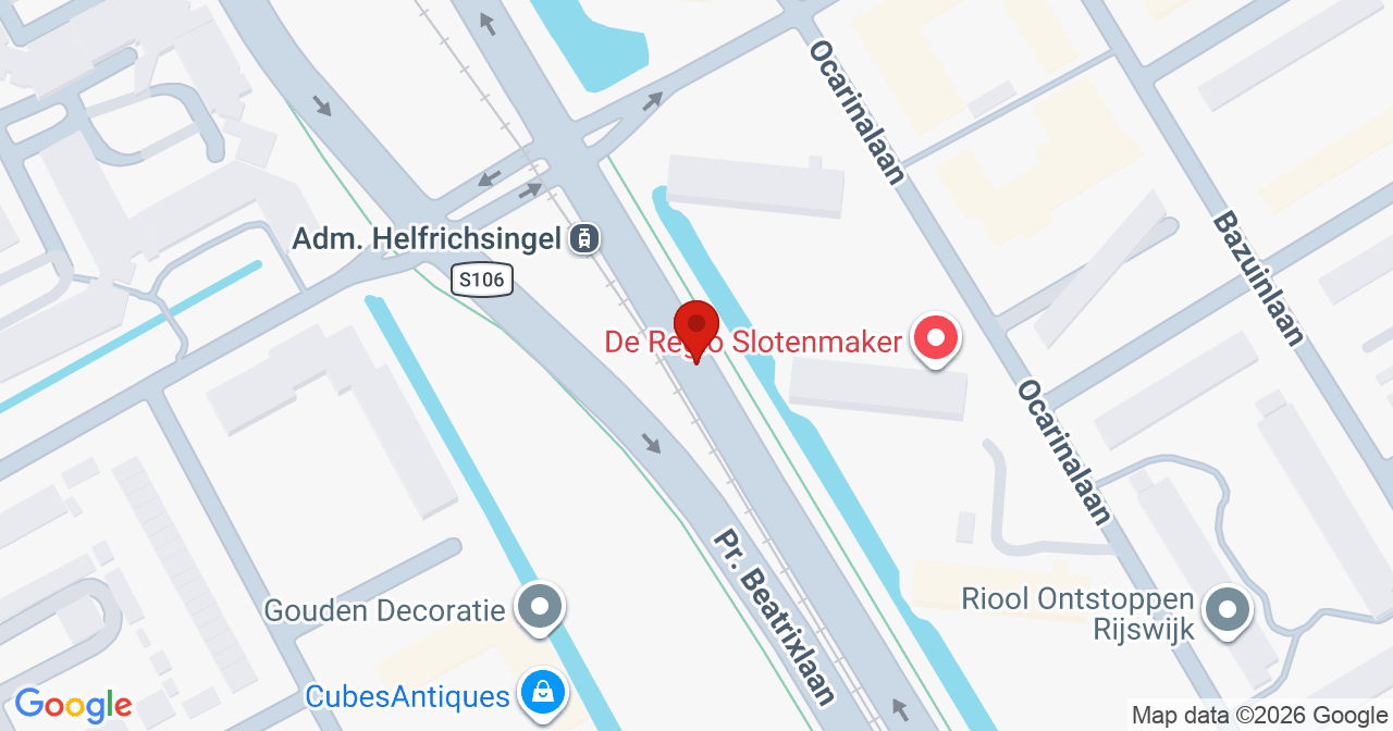 Kaart van het incident in Rijswijk met de aanrijroutes van de gealarmeerde eenheden
