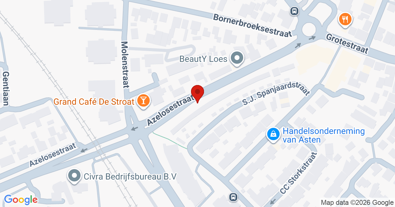 Kaart van het incident in Borne met de aanrijroutes van de gealarmeerde eenheden