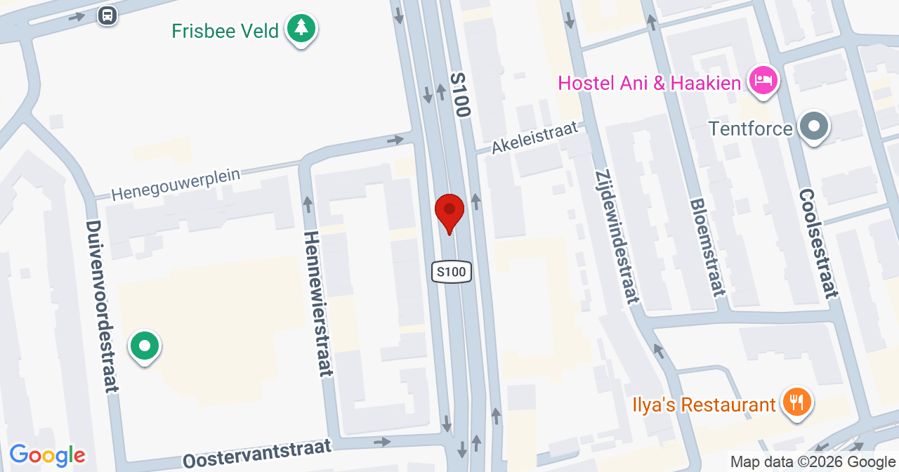 Kaart van het incident in Rotterdam met de aanrijroutes van de gealarmeerde eenheden