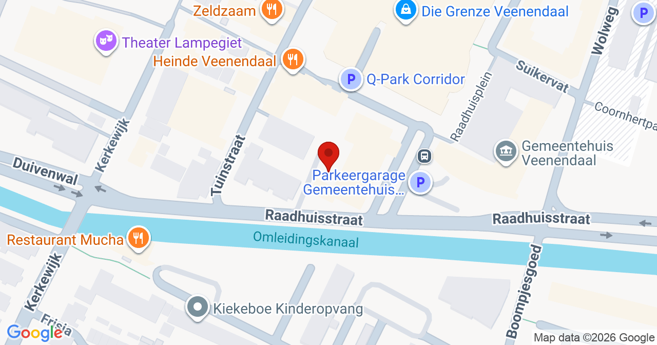 Kaart van het incident in Veenendaal met de aanrijroutes van de gealarmeerde eenheden