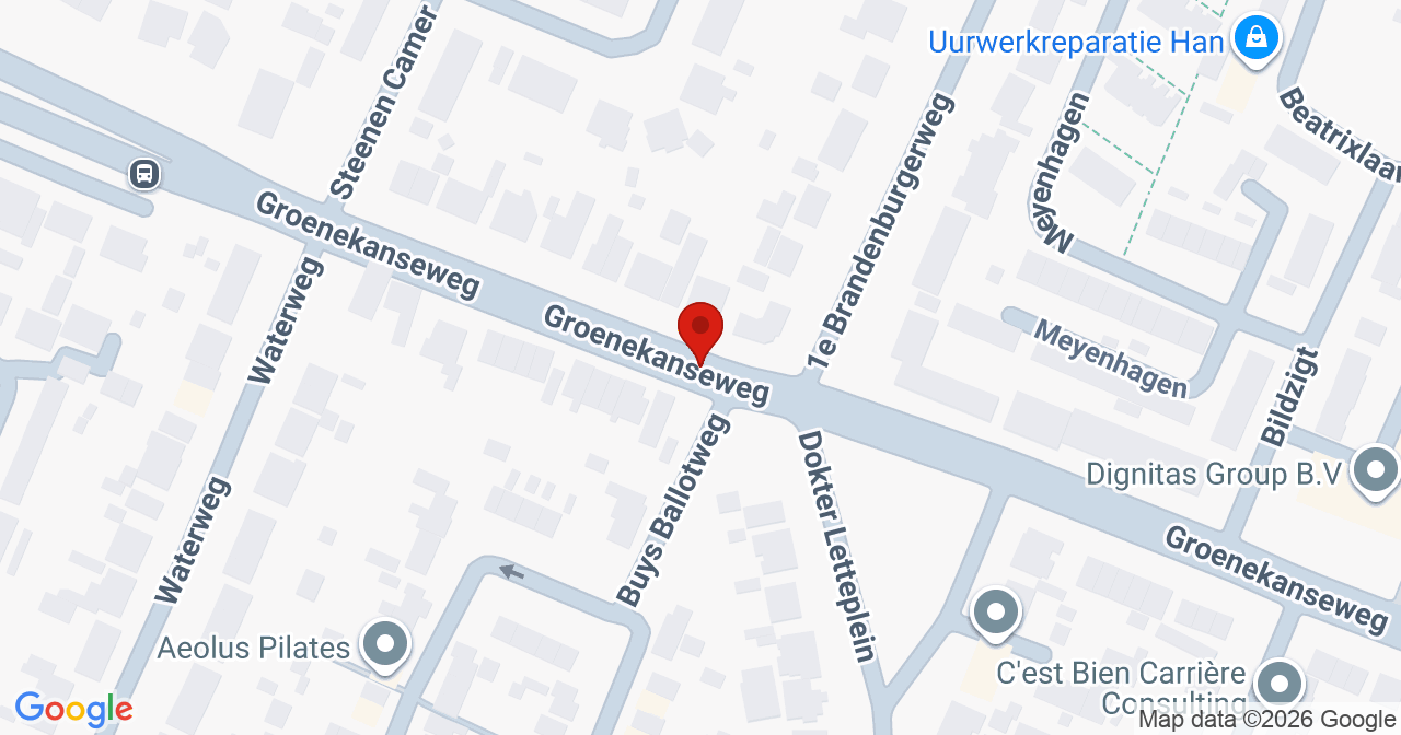 Kaart van het incident in De Bilt met de aanrijroutes van de gealarmeerde eenheden