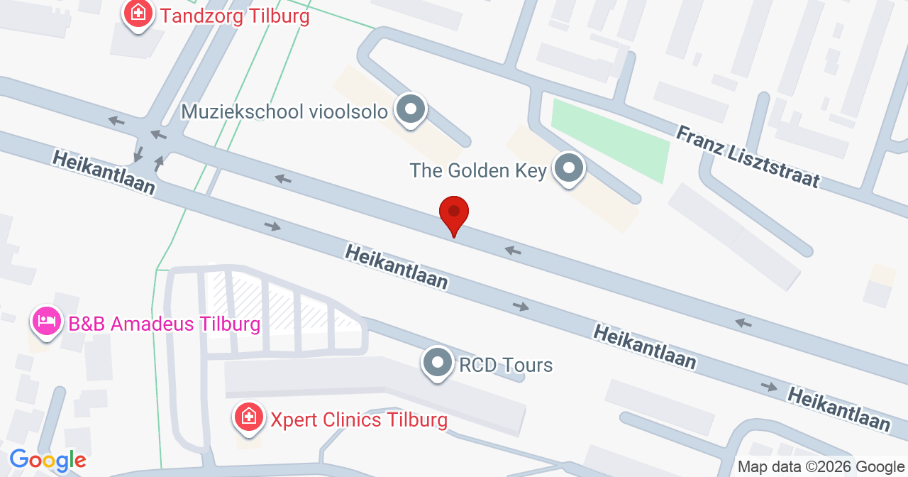 Kaart van het incident in Tilburg met de aanrijroutes van de gealarmeerde eenheden