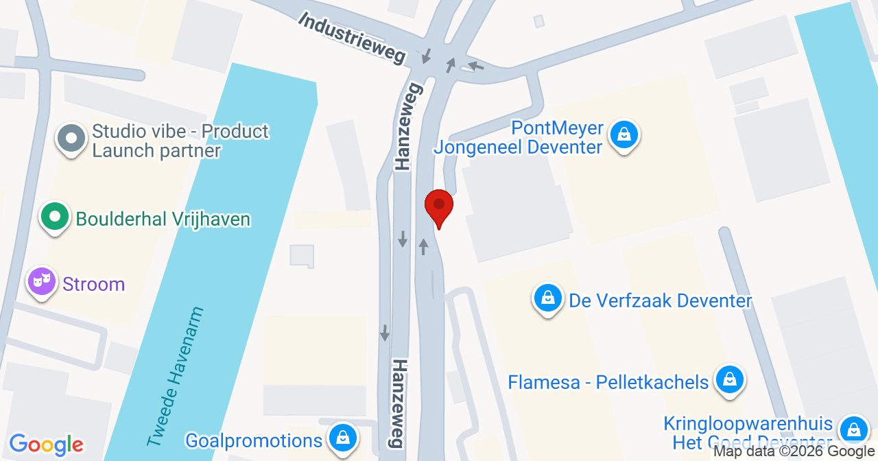 Kaart van het incident in Deventer met de aanrijroutes van de gealarmeerde eenheden