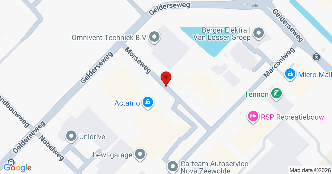 Kaart van het incident in Zeewolde met de aanrijroutes van de gealarmeerde eenheden