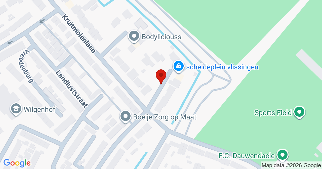 Kaart van het incident in Middelburg met de aanrijroutes van de gealarmeerde eenheden