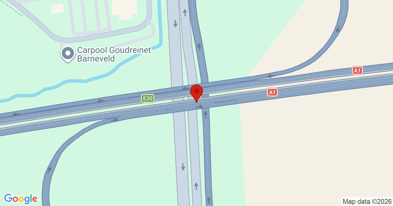 Kaart van het incident in Terschuur met de aanrijroutes van de gealarmeerde eenheden