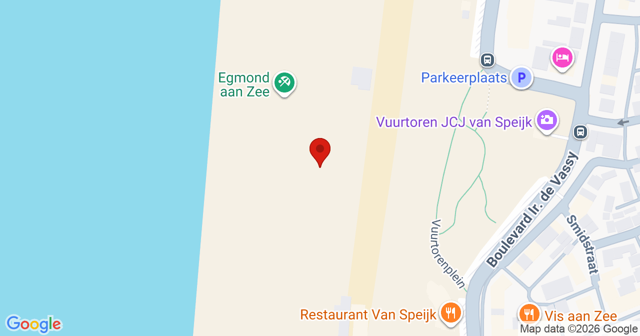 Kaart van het incident in Egmond aan Zee met de aanrijroutes van de gealarmeerde eenheden