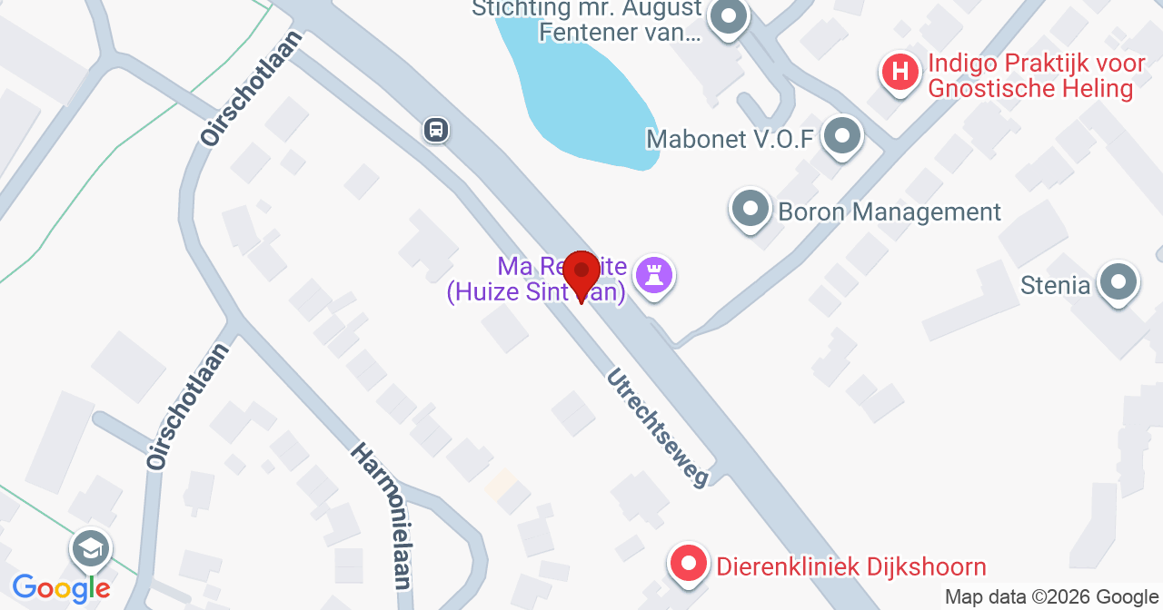 Kaart van het incident in Zeist met de aanrijroutes van de gealarmeerde eenheden