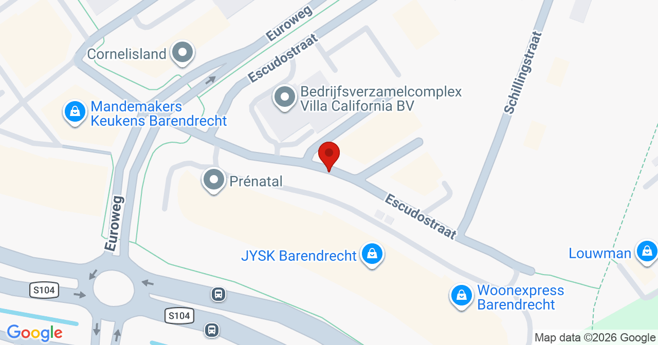 Kaart van het incident in Barendrecht met de aanrijroutes van de gealarmeerde eenheden
