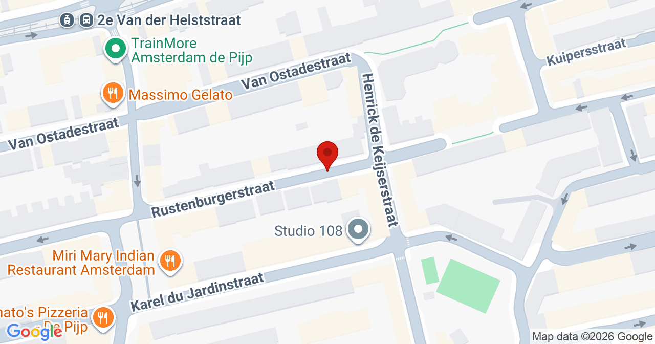 Kaart van het incident in Amsterdam met de aanrijroutes van de gealarmeerde eenheden