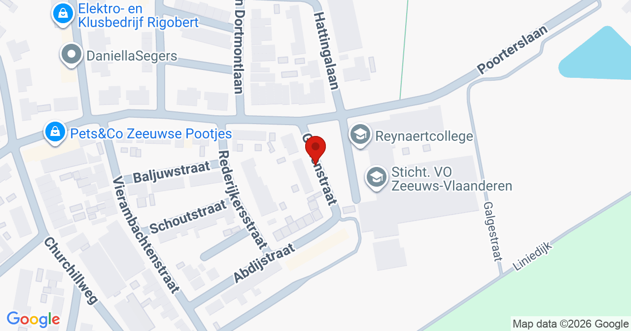 Kaart van het incident in Hulst met de aanrijroutes van de gealarmeerde eenheden