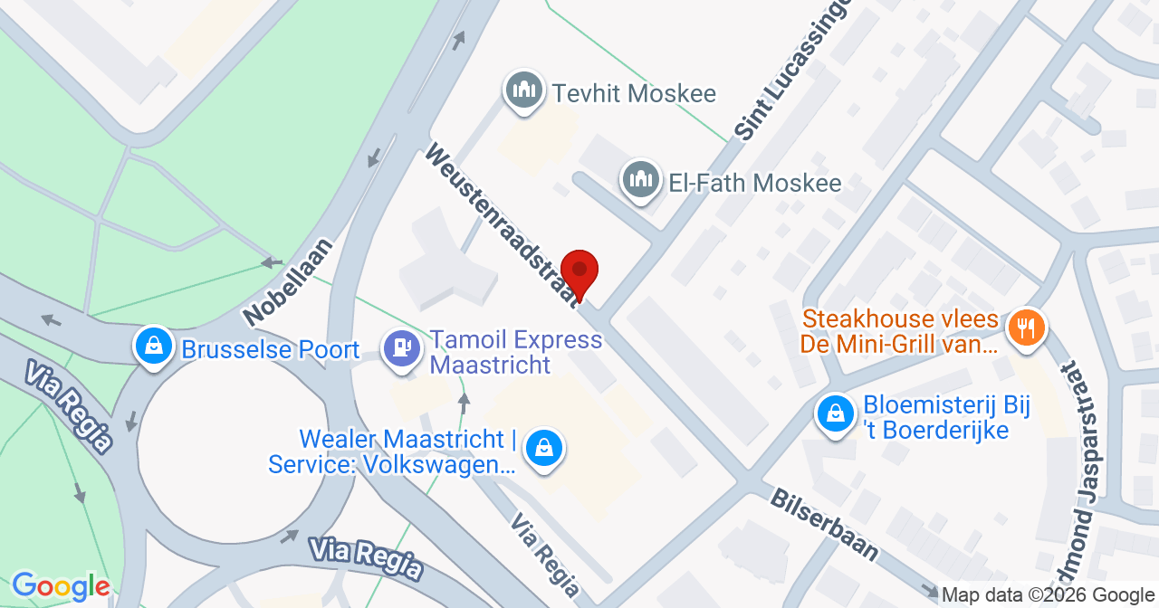 Kaart van het incident in Maastricht met de aanrijroutes van de gealarmeerde eenheden