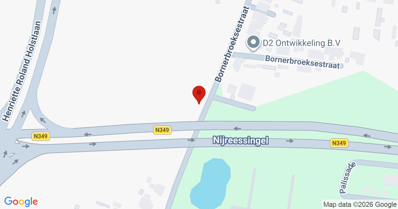 Kaart van het incident in Almelo met de aanrijroutes van de gealarmeerde eenheden