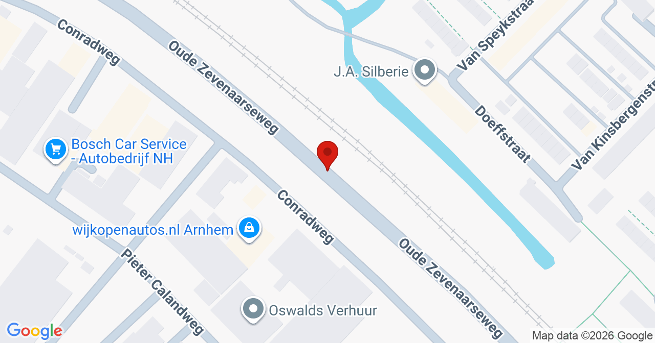 Kaart van het incident in Arnhem met de aanrijroutes van de gealarmeerde eenheden