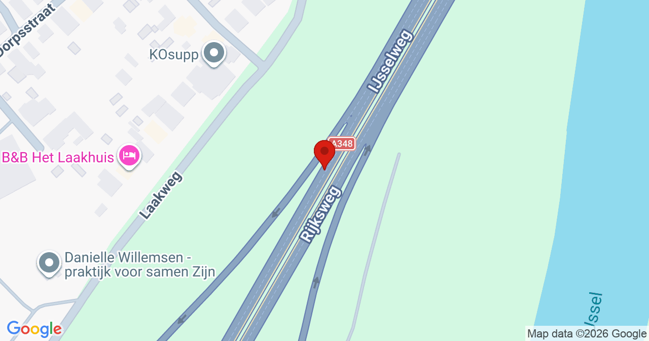 Kaart van het incident in Rheden met de aanrijroutes van de gealarmeerde eenheden