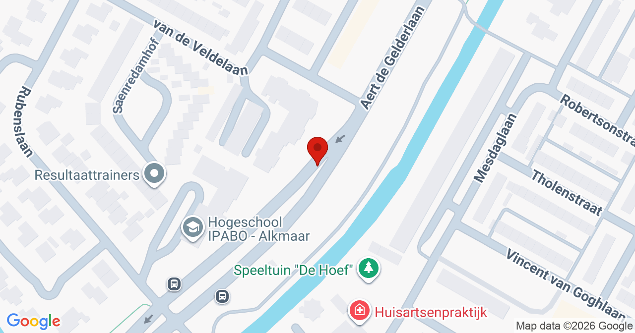 Kaart van het incident in Alkmaar met de aanrijroutes van de gealarmeerde eenheden