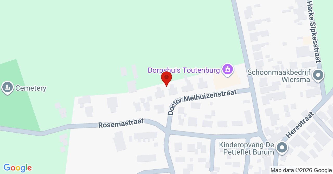 Kaart van het incident in Burum met berekende routes vanaf gealarmeerde posten