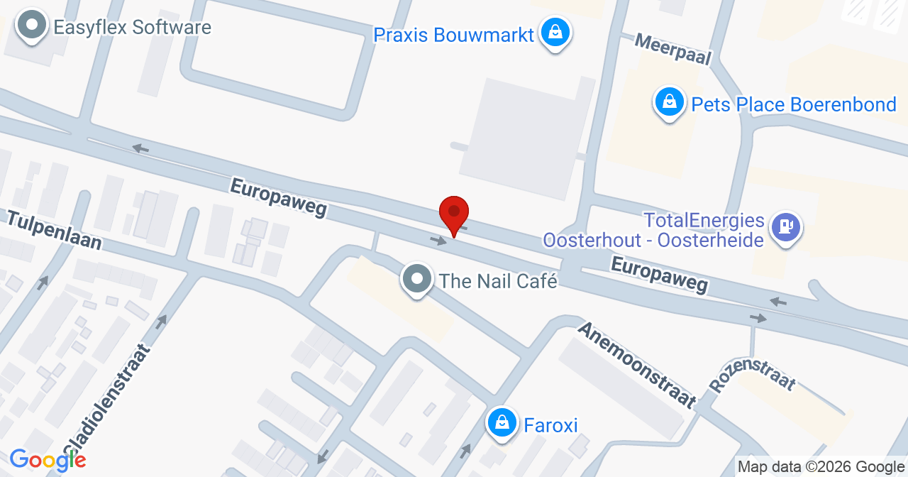 Kaart van het incident in Oosterhout met berekende routes vanaf gealarmeerde posten