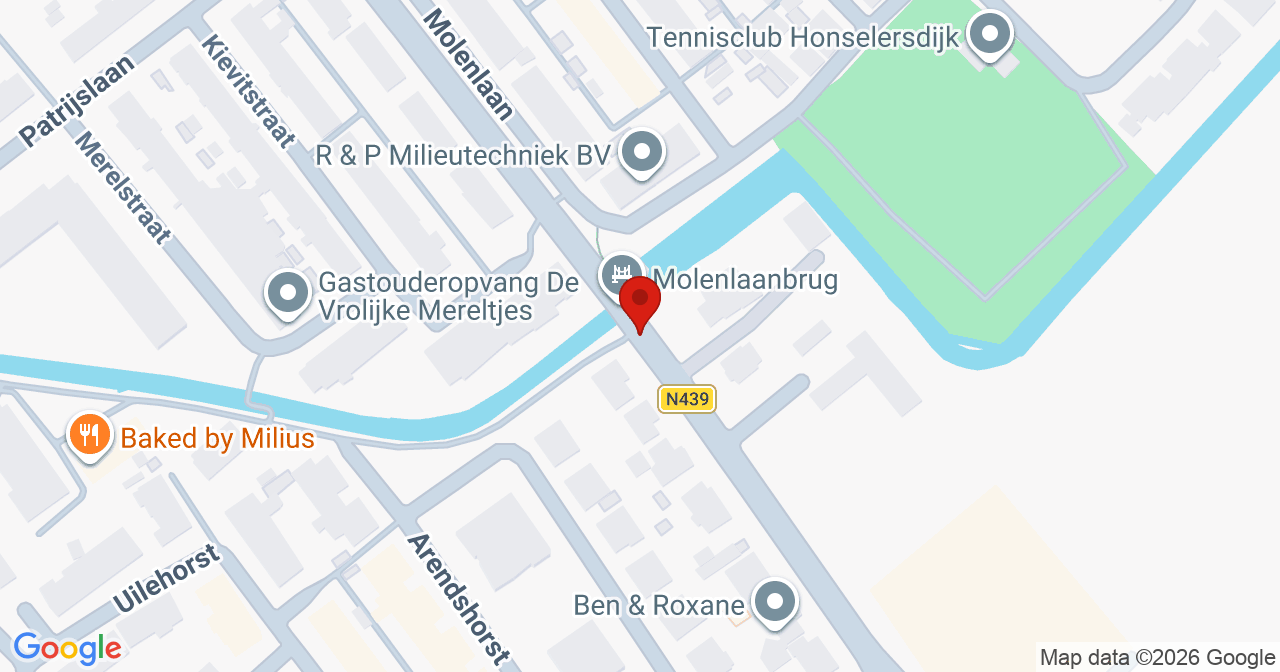 Kaart van het incident in Honselersdijk met berekende routes vanaf gealarmeerde posten