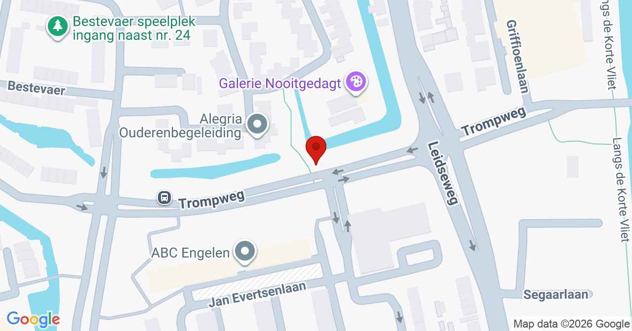 Kaart van het incident in Voorschoten met berekende routes vanaf gealarmeerde posten