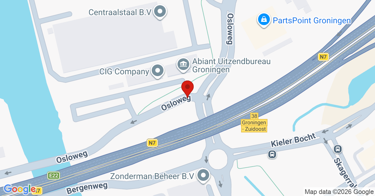 Kaart van het incident in Groningen met berekende routes vanaf gealarmeerde posten