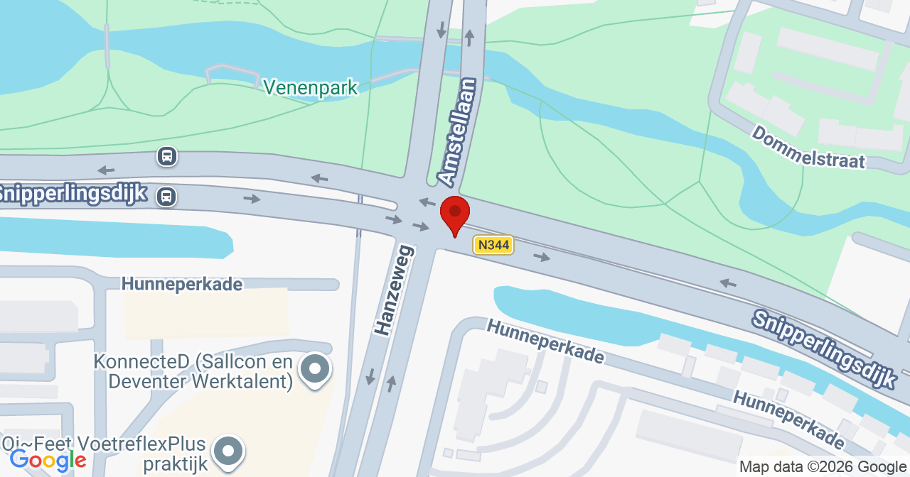 Kaart van het incident in Deventer met berekende routes vanaf gealarmeerde posten
