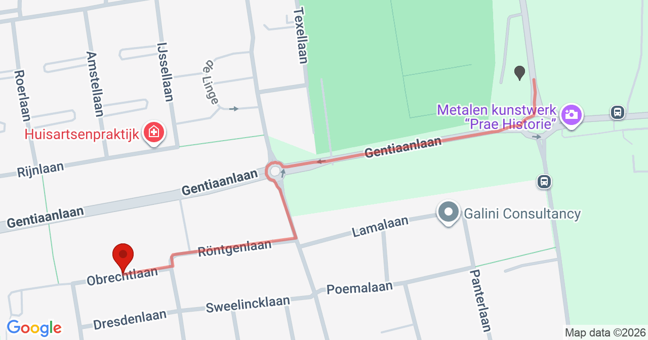 Kaart van het incident in Son en Breugel met berekende routes vanaf gealarmeerde posten
