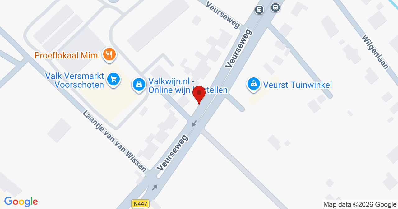 Kaart van het incident in Voorschoten met berekende routes vanaf gealarmeerde posten