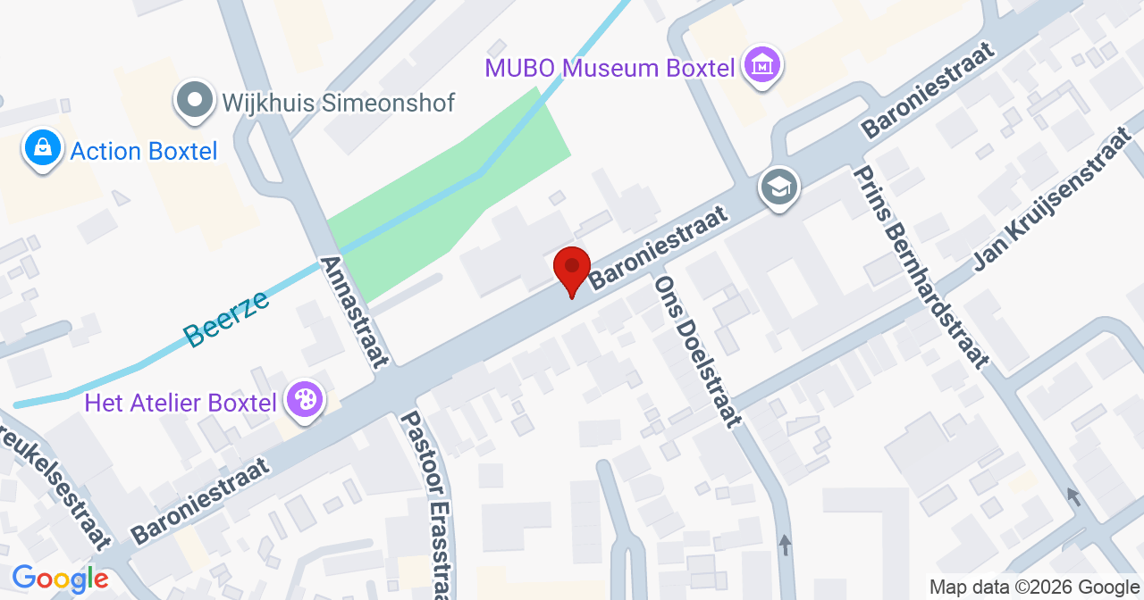 Kaart van het incident in Boxtel met berekende routes vanaf gealarmeerde posten