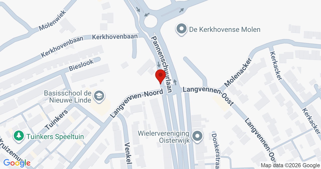 Kaart van het incident in Oisterwijk met berekende routes vanaf gealarmeerde posten