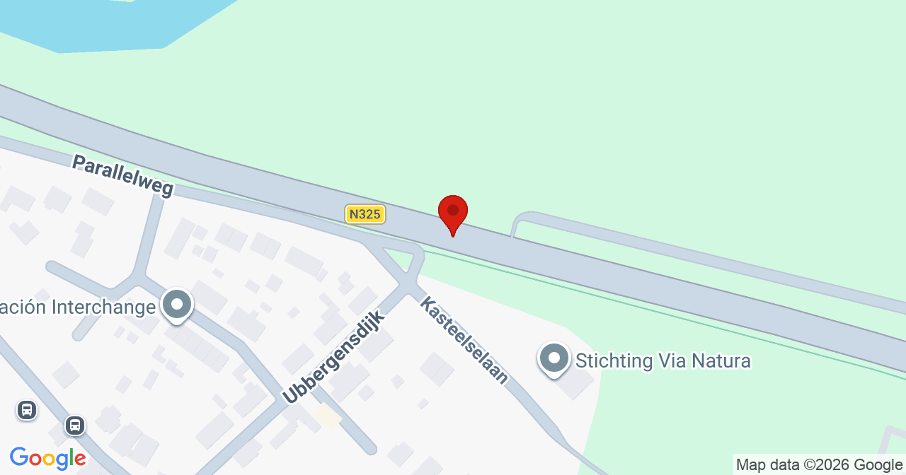 Kaart van het incident in Ubbergen met berekende routes vanaf gealarmeerde posten