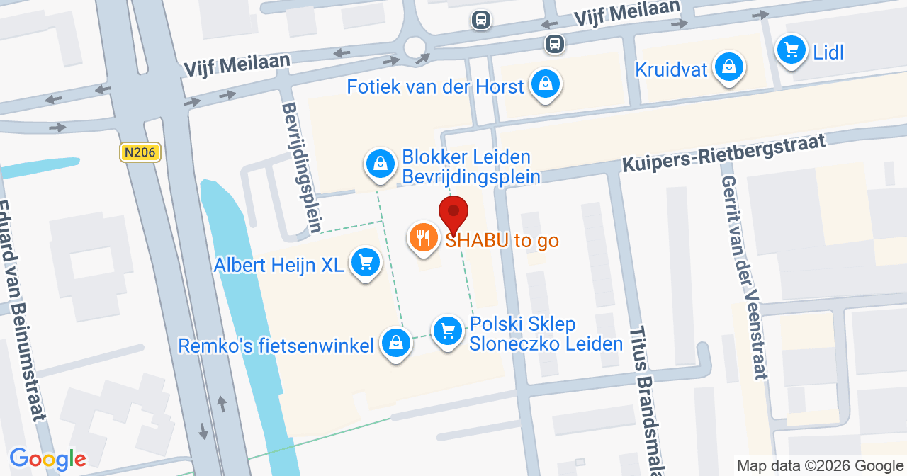Kaart van het incident in LEIDEN met berekende routes vanaf gealarmeerde posten