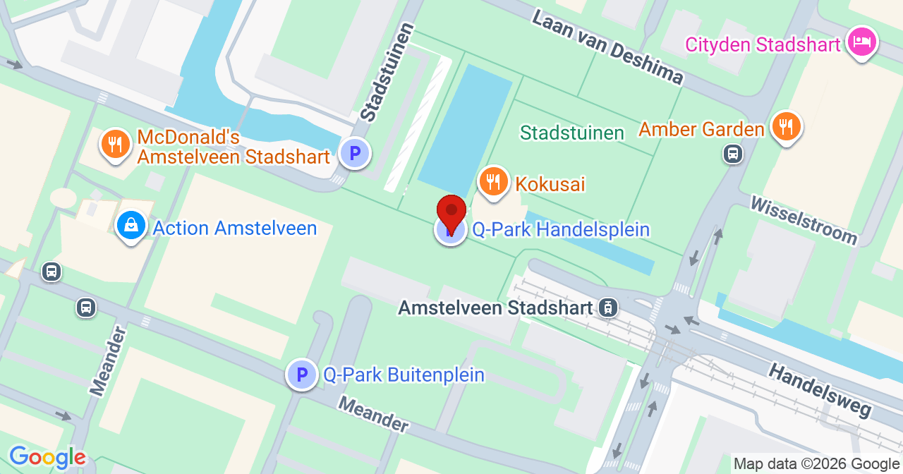 Kaart van het incident in Amstelveen met berekende routes vanaf gealarmeerde posten